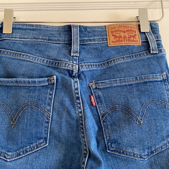 Levi’s High Rise Skinny Slit Crop Jeans Button Fly Jeans Size 25 - Picture 8 of 12